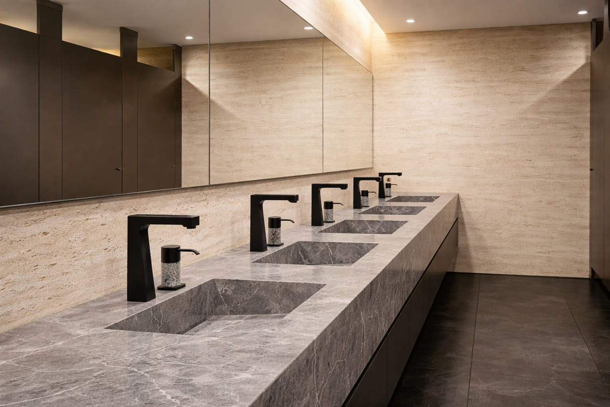 Black accents marble